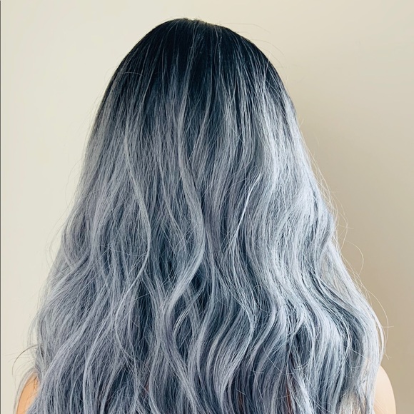 “Put On & Go” 24” Ombre Blue Premium Fiber Wig that is Curl/Flat Iron Safe - Picture 13 of 14